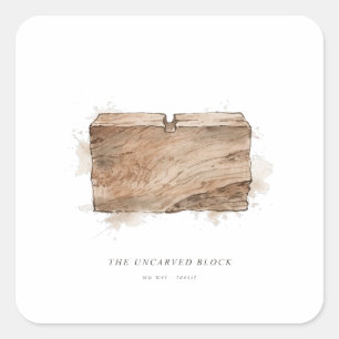 The Uncarved Block — Taoist Wu Wei Shirt Square Sticker