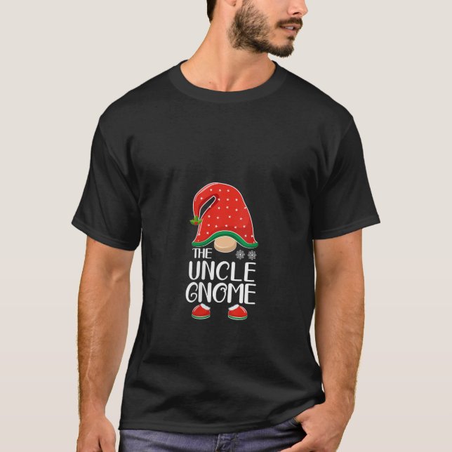The Uncle Gnome Elf Matching Family Group Christma T-Shirt (Front)