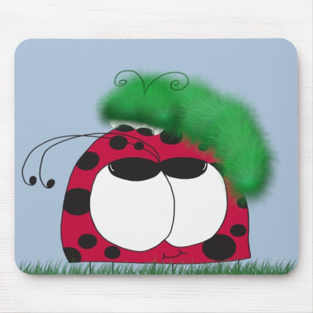 The Uncommon Friends Ladybug and Caterpillar Mouse Pad (Front)