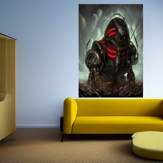 The underground mech miner | AI Art Poster (Creator Uploaded)