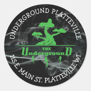 The Underground Vaping Shop Logo stickers