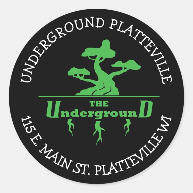 The Underground Vaping Shop Logo stickers (Front)