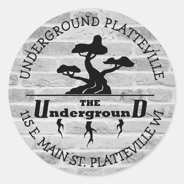 The Underground Vaping Shop Logo stickers (Front)