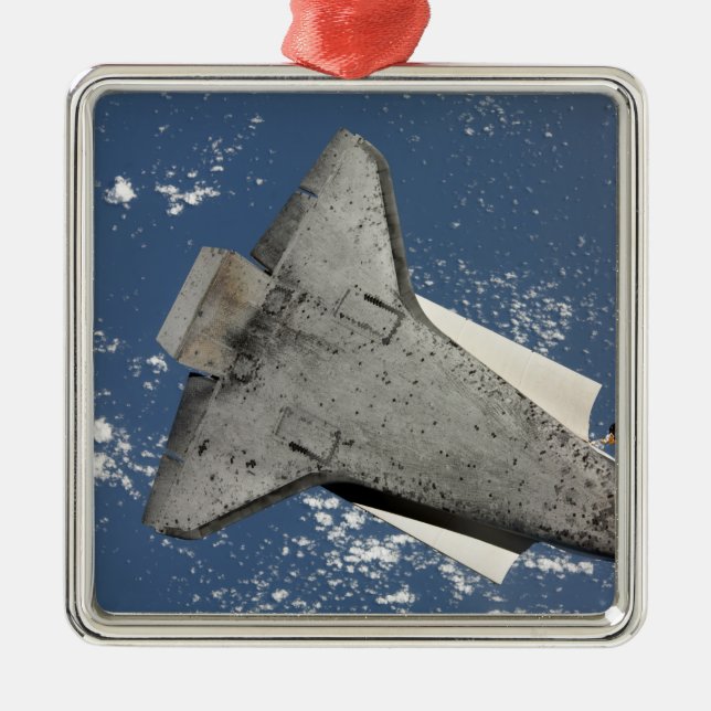 The underside of space shuttle Discovery 2 Metal Ornament (Front)