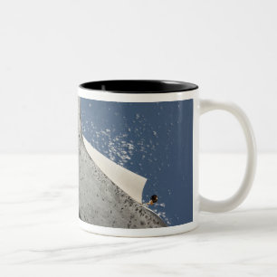 The underside of space shuttle Discovery 2 Two-Tone Coffee Mug