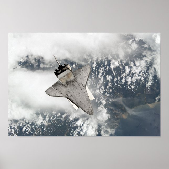 The underside of space shuttle Discovery Poster (Front)