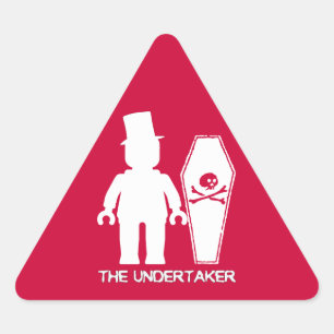 The Undertaker by Customise My Minifig Triangle Sticker
