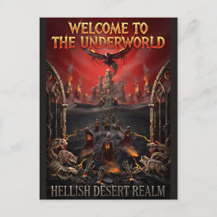 the Underworld Hellish Desert Realm Gothic Horror  Postcard