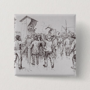 The Unemployed of London 15 Cm Square Badge