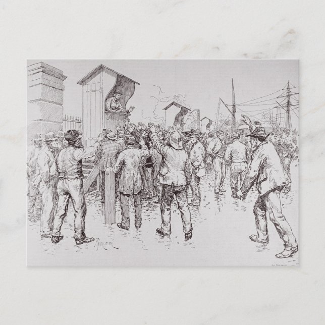 The Unemployed of London Postcard (Front)