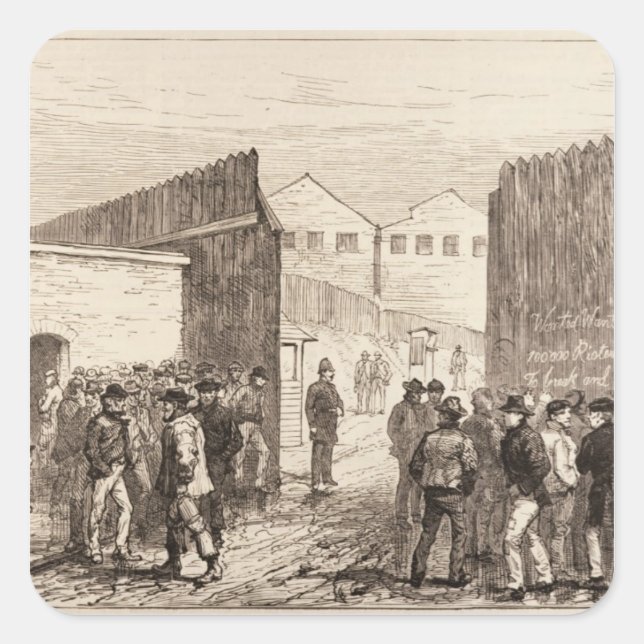 The Unemployed of London Square Sticker (Front)