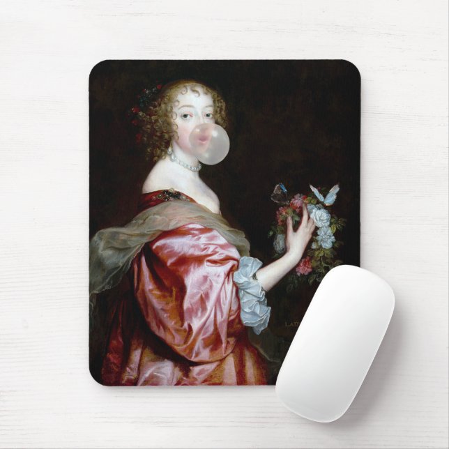 The unexpected arrival of butterflies mouse pad (With Mouse)