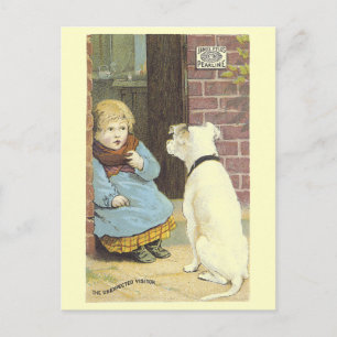 The Unexpexted Vistor Victorian Postcard