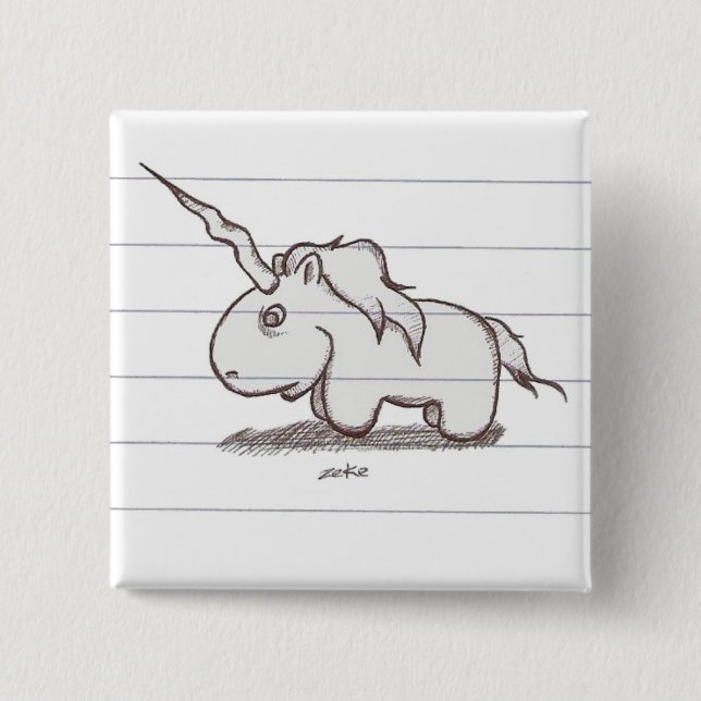 the unicorn 15 cm square badge (Front)