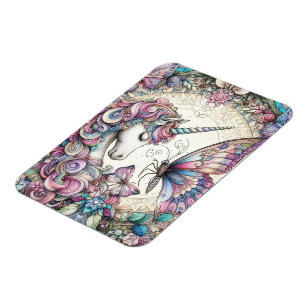 The Unicorn And The Butterfly Magnet
