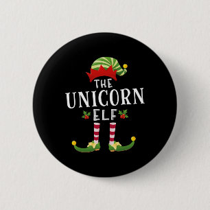 The Unicorn Elf Christmas Matching Pajama 6 Cm Round Badge