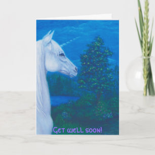 The unicorn "Get well" greeting card