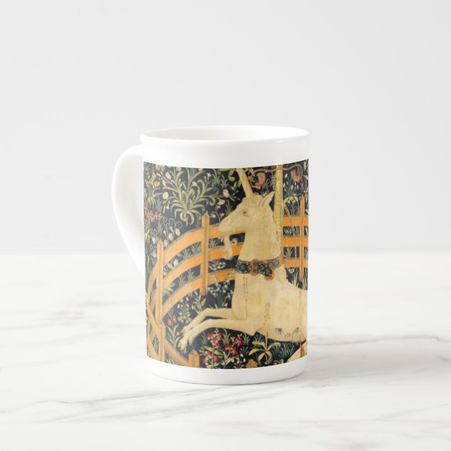 The Unicorn in Captivity Bone China Mug (Front Left)