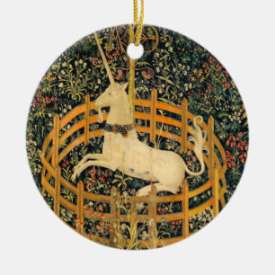 The Unicorn in Captivity Ceramic Ornament