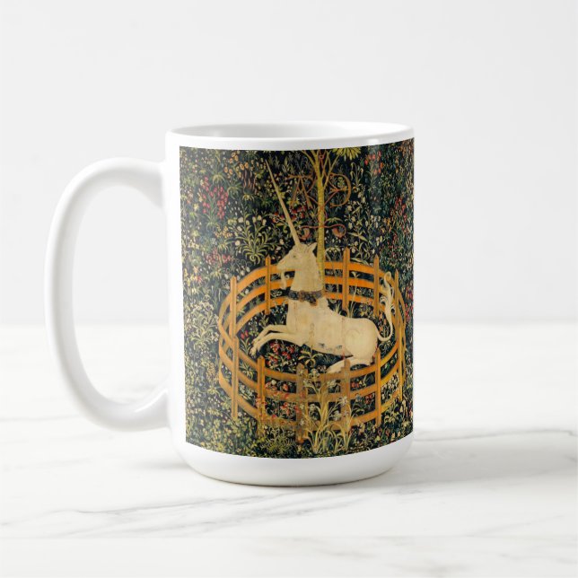 The Unicorn in Captivity Coffee Mug (Left)