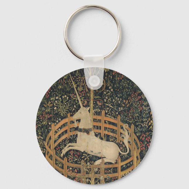The Unicorn in Captivity, Mediaeval Tapestry  Key Ring (Front)
