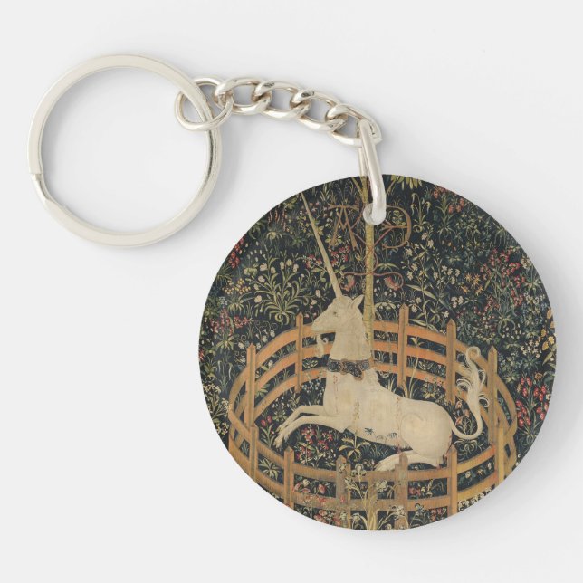 The Unicorn in Captivity, Mediaeval Tapestry  Key Ring (Front)