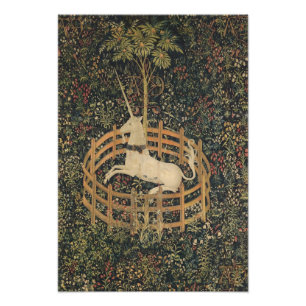 The Unicorn in Captivity, Mediaeval Tapestry Photo Print