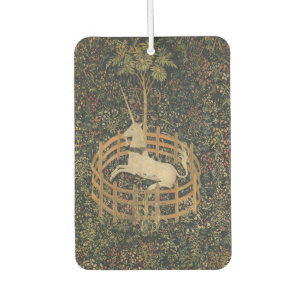 The Unicorn in Captivity, Medieval Tapestry  Car Air Freshener