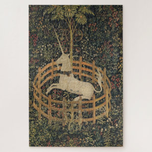 The Unicorn in Captivity, Medieval Tapestry Jigsaw Puzzle
