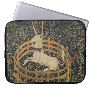 The Unicorn in Captivity, Medieval Tapestry  Laptop Sleeve