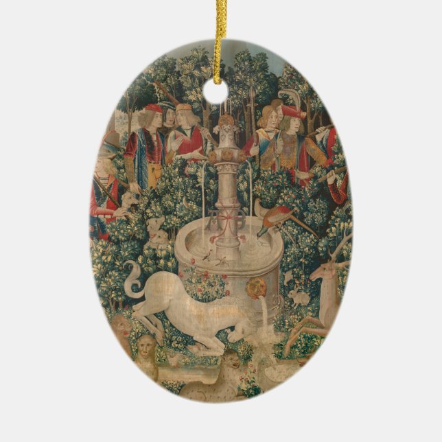 The Unicorn Is Found Ceramic Ornament (Front)