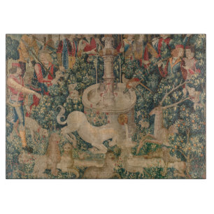 The Unicorn is Found, Medieval Tapestry Cutting Board