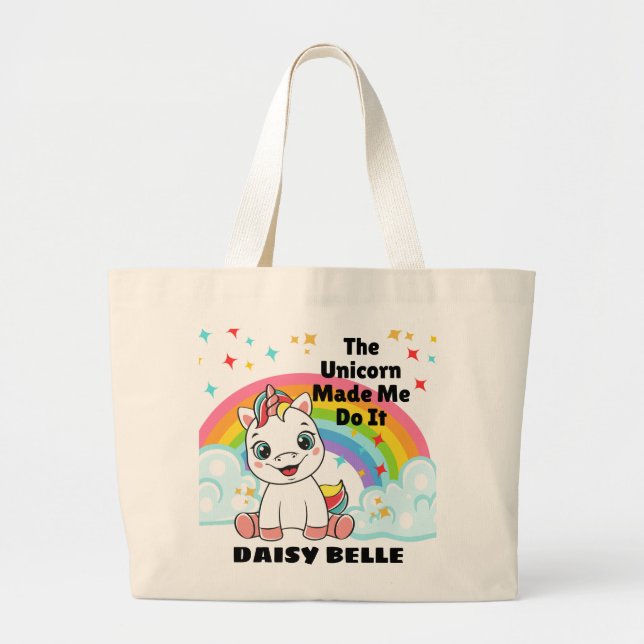The Unicorn Made Me Do It Tote Bag (Front)