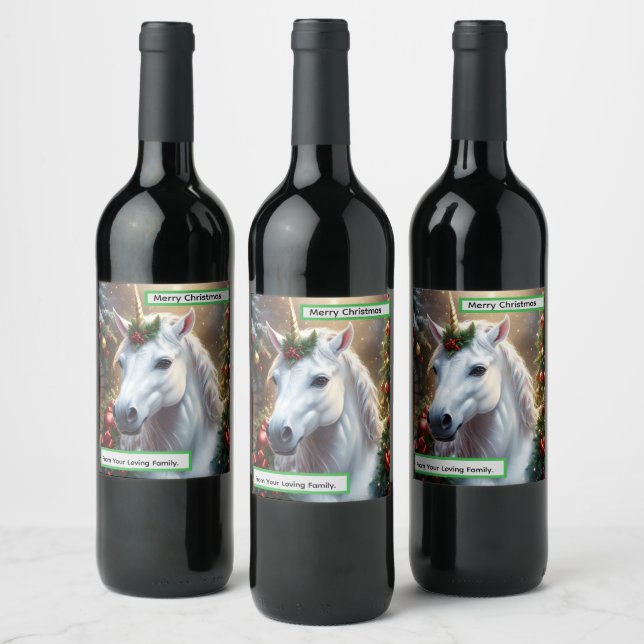 “The Unicorn of Noel” Wine Label (Bottles)