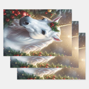 “The Unicorn of Noel” Wrapping Paper Sheet