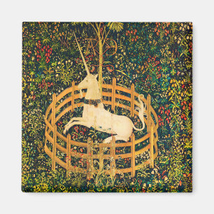 The Unicorn Rests in a Garden (Unicorn Tapestries) Magnet