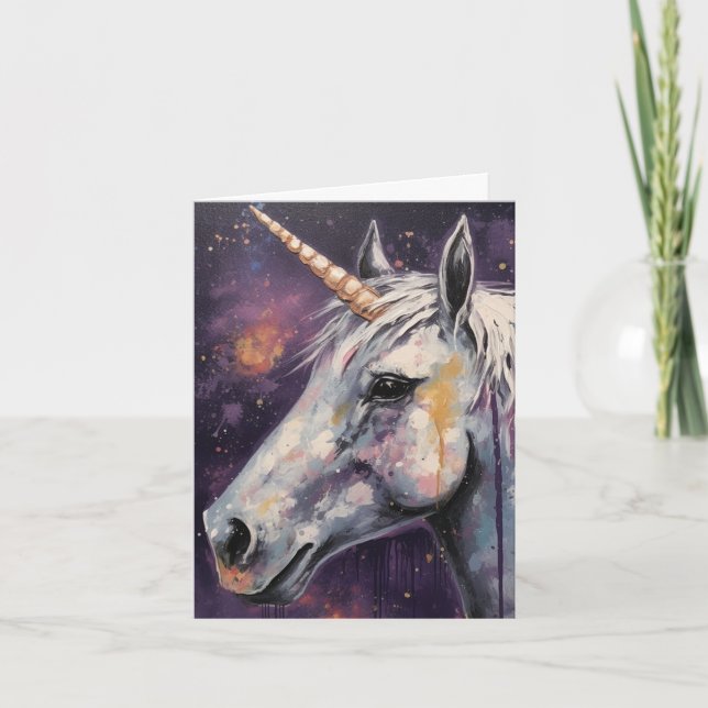 The Unicorn Vertical Birthday Card (Front)