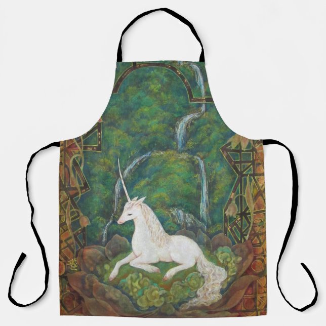 The Unicorn's Secret Garden Apron (Front)