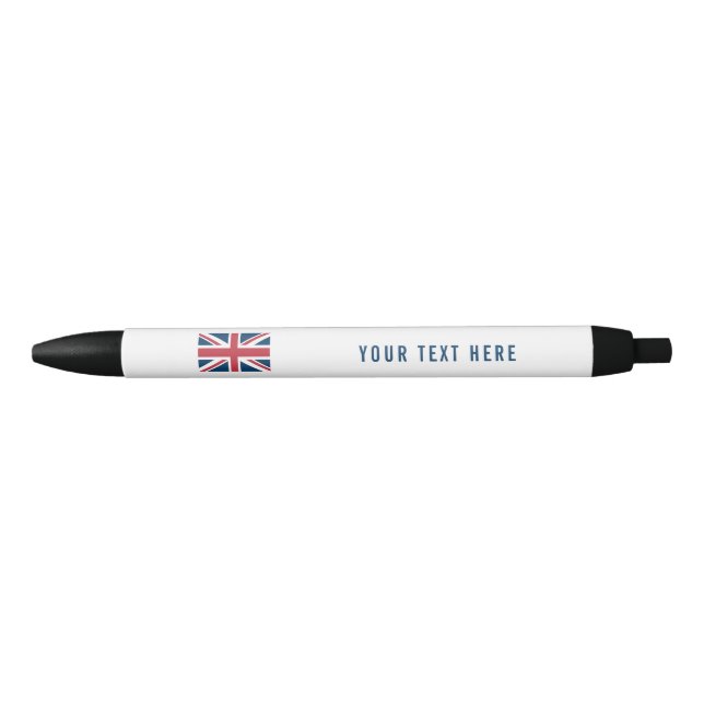 The Union Jack British Flag Black Ink Pen (Front)