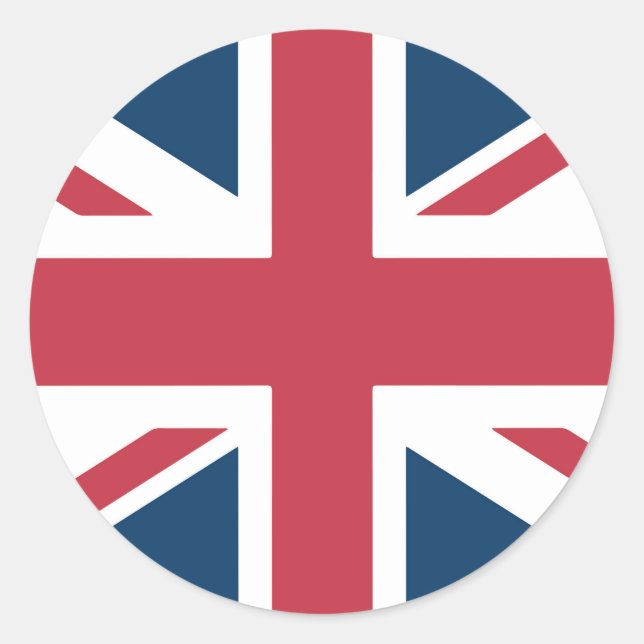 The Union Jack British Flag Classic Round Sticker (Front)