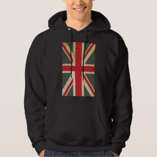 The Union Jack British Flag Men's Black Hoodie