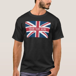 The Union Jack British Flag Men's Black T-Shirt
