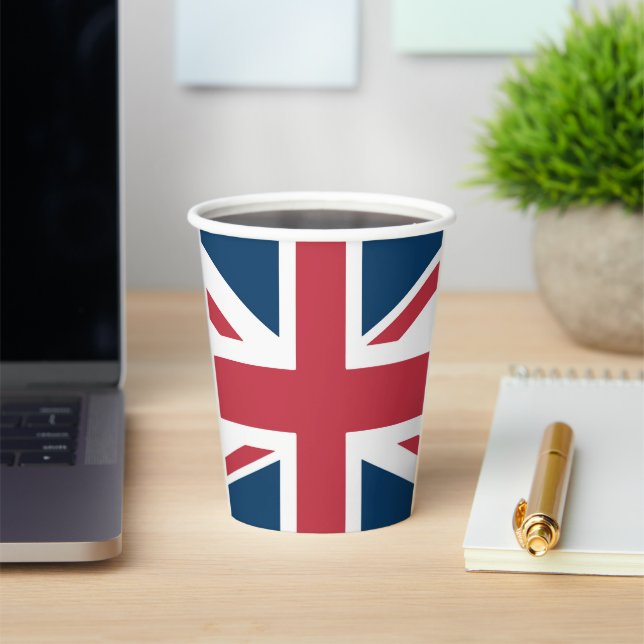 The Union Jack British Flag Paper Cups (Insitu)