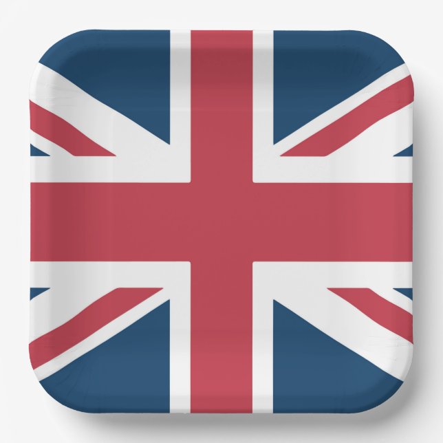 The Union Jack British Flag Paper Plate (Front)