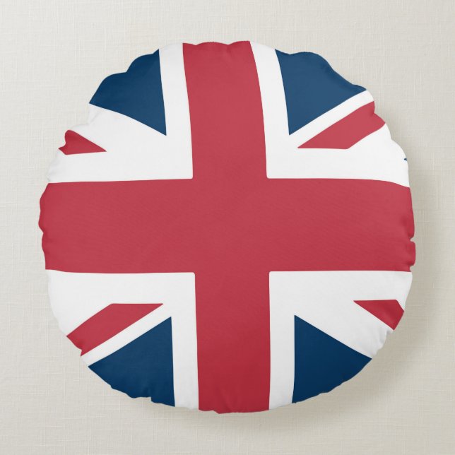 The Union Jack British Flag Round Cushion (Front)