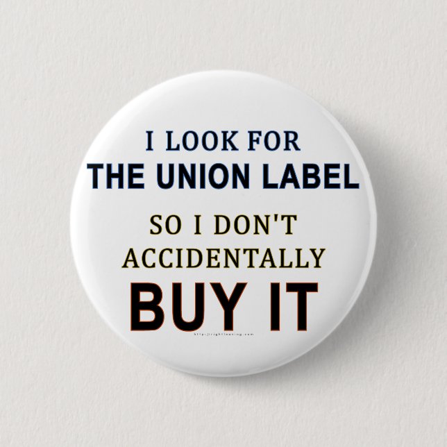 The Union Label 6 Cm Round Badge (Front)