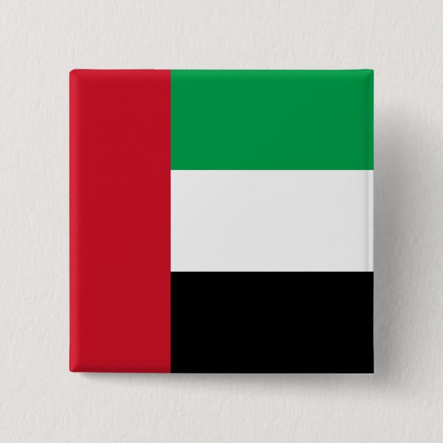 The United Arab Emirates Flag 15 Cm Square Badge (Front)