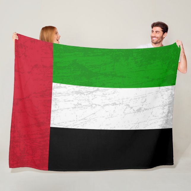 The United Arab Emirates Flag - A Tapestry Fleece Blanket (In Situ)