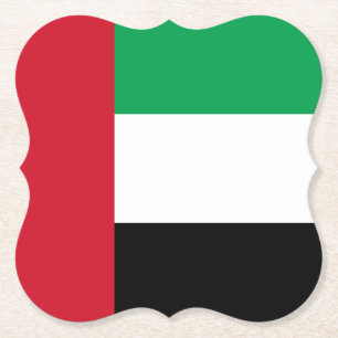 The United Arab Emirates Flag Paper Coaster