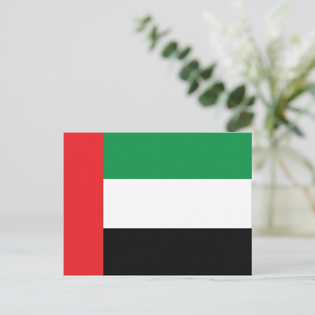 The United Arab Emirates Flag Postcard (Standing Front)